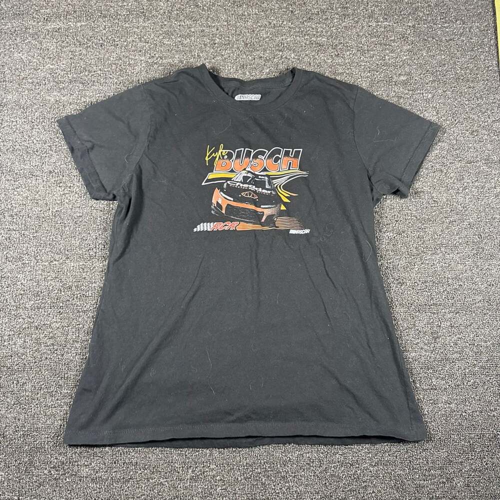 NASCAR Kyle Busch RCR Women’s Size L Black Graphic T-Shirt